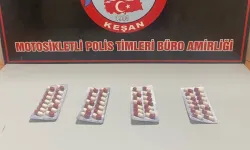 56 adet sentetik ecza ele geçirildi