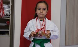 8 yaşındaki Ebrar Şevval Danışman, Uluslararası Karate Şampiyonasına hazırlanıyor