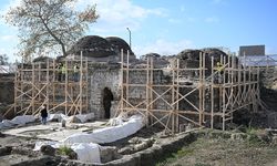 Edirne'deki Gazi Mihal Hamamı'nda restorasyon çalışmaları devam ediyor