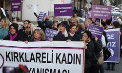 Kırklareli'nde kadına yönelik şiddetle mücadele için farkındalık yürüyüşü düzenlendi