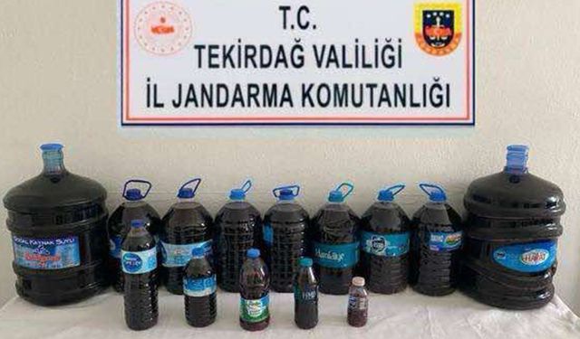 79 litre kaçak içki ele geçirildi