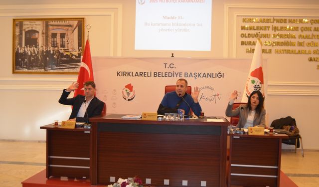 Kırklareli Belediyesi'nin 2025 Yılı Tahmini Bütçesi 2,64 Milyar TL Olarak Belirlendi