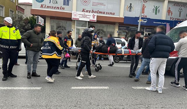 Çerkezköy’de otomobille çarpışan motosiklet sürücüsü yaralandı