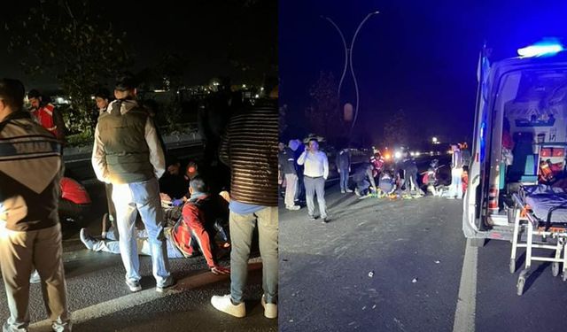 Kapaklı’da devrilen aydınlatma direğine çarpan 3 motosikletin sürücüsü yaralandı