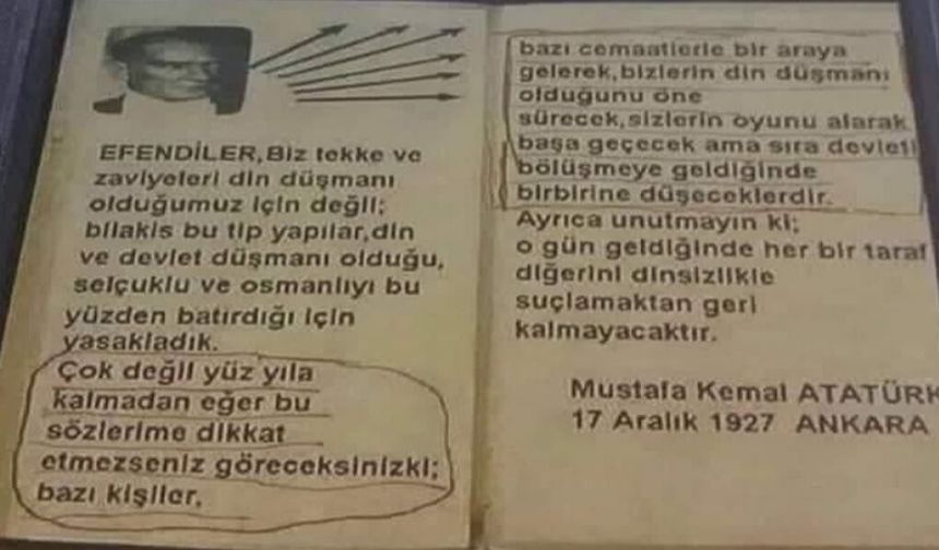 Tarihte bugün ne oldu? 1925 Tekke ve Zaviyelerin Kapatılması Kanunu kabul edildi