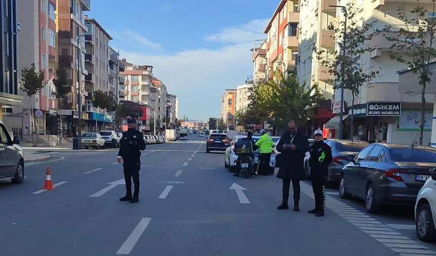 Çerkezköy’de Trafikte Önce Yayadenetimi Yapıldı